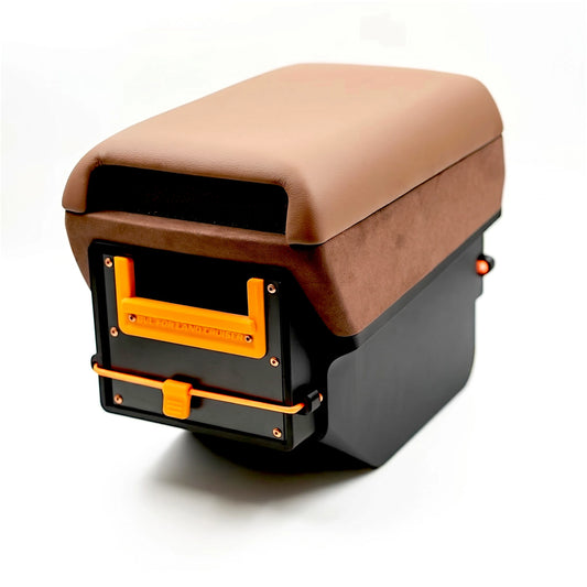 Tan brown center console armrest with drawer storage for Toyota Land Cruiser 70 Series LC71 LC76 LC78 LC79