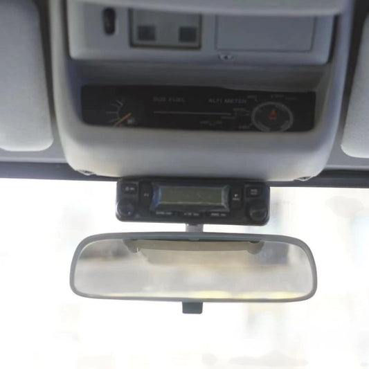 Ninja Cruiser CB radio mount bracket for Toyota Land Cruiser 80 Series and Lexus LX450 (1990-1997). Powder-coated steel.