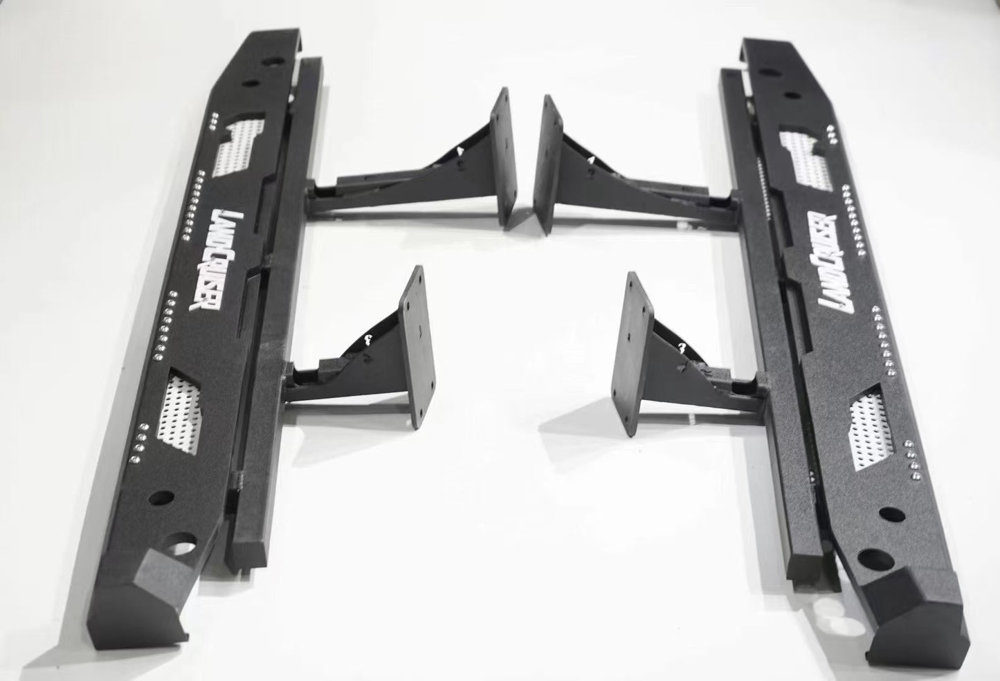 Toyota land cruiser 80 series custom aluminium rock slider side step with custom "land cruiser" logo