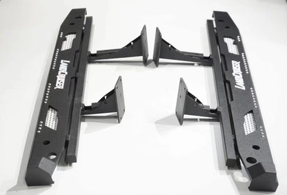 Toyota land cruiser 80 series custom aluminium rock slider side step with custom "land cruiser" logo