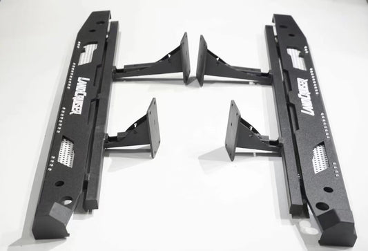 Toyota land cruiser 80 series custom aluminium rock slider side step with custom "land cruiser" logo