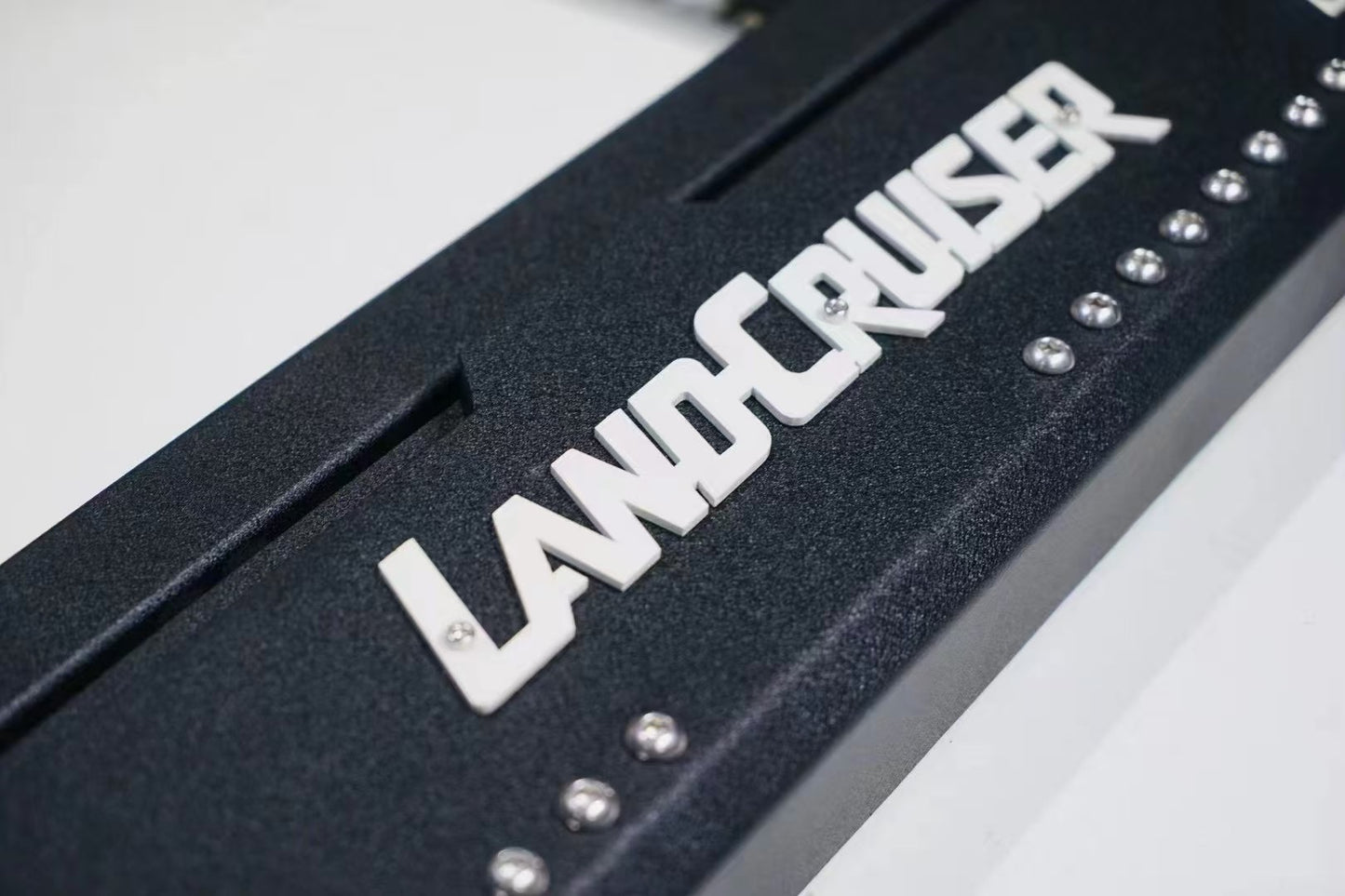Toyota land cruiser 80 series custom aluminium rock slider side step with custom "land cruiser" logo