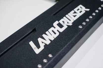 Toyota land cruiser 80 series custom aluminium rock slider side step with custom "land cruiser" logo