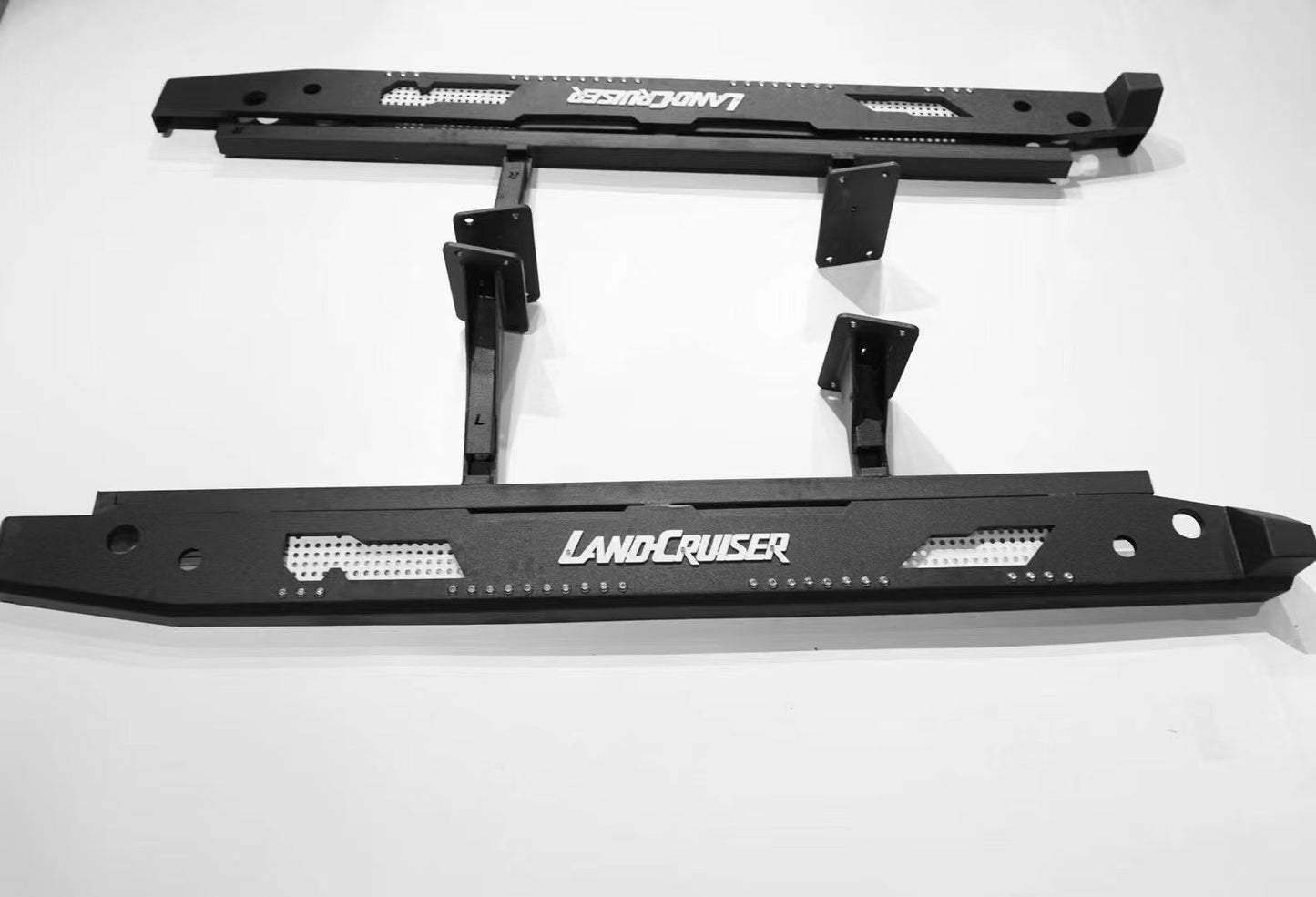 Toyota land cruiser 80 series custom aluminium rock slider side step with custom "land cruiser" logo