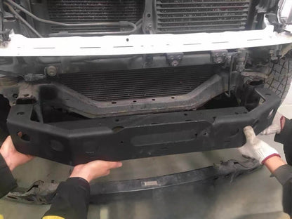 Heavy duty winch plate bracket for Toyota Land Cruiser 100 stock bumper installation