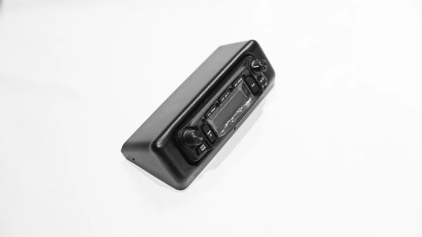 Black ABS plastic radio bracket mount for LC100 overhead console with radio Yaesu FTM-6000R model