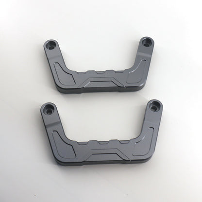 Land Cruiser 70 Series Aluminum Grab Handle Styles - Set of two in gray of rear set pair of left and right with white background