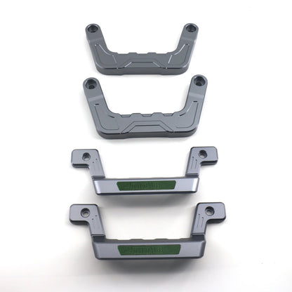 Land Cruiser 70 Series Aluminum Grab Handle Styles - Set of four in gray, highlighting toyotalife logo in green with white background