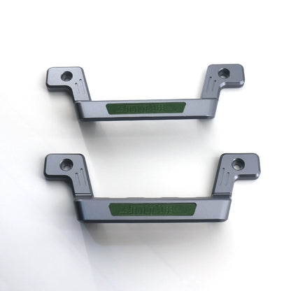 Land Cruiser 70 Series Aluminum Grab Handle Styles - Set of two in gray, highlighting toyotalife logo in green