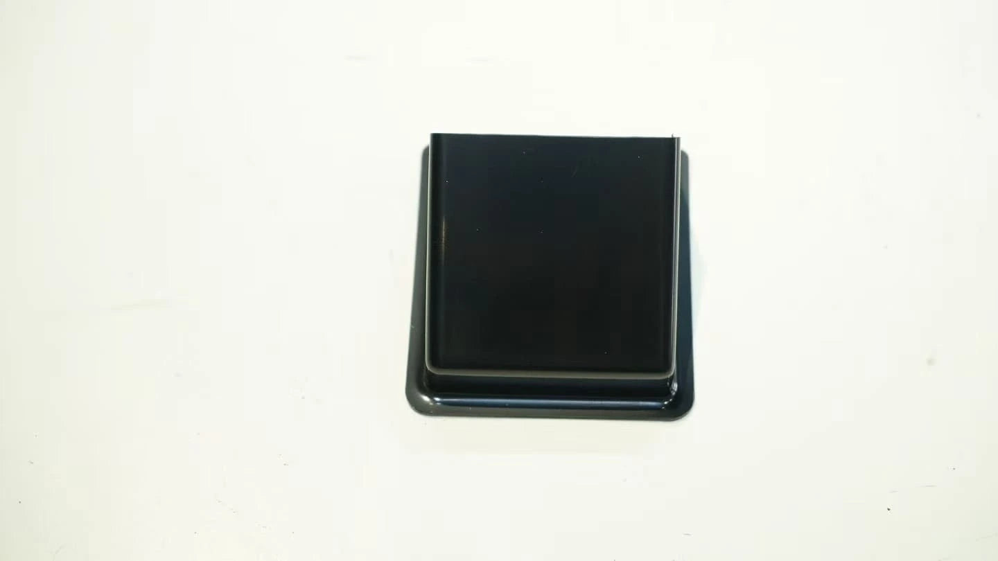 Top view zoomed in of black ABS plastic storage box for Toyota Land Cruiser 80 Series – interior accessory by Ninja Cruiser Studio