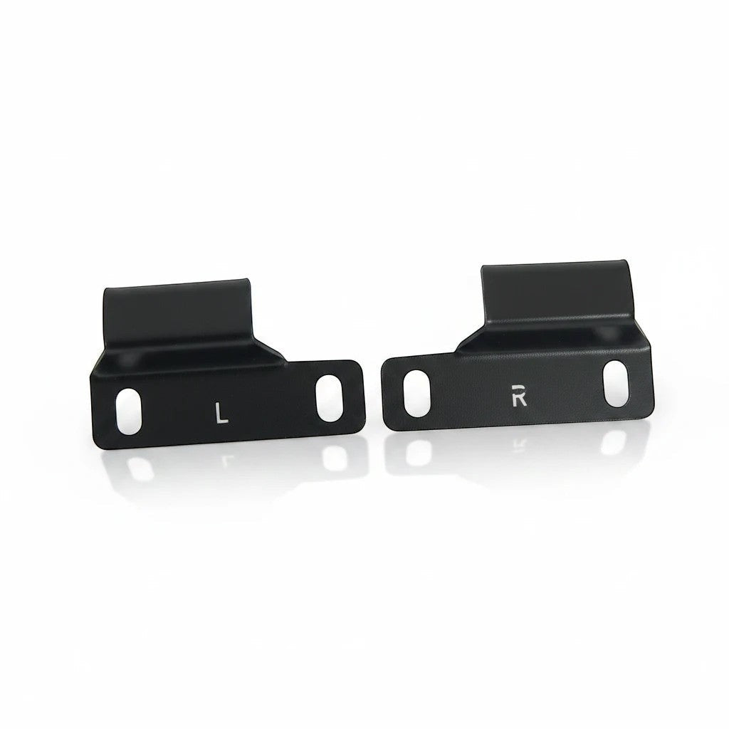 Ninja Cruiser black steel ditch light brackets for Toyota Land Cruiser 100 Series, left and right pair.