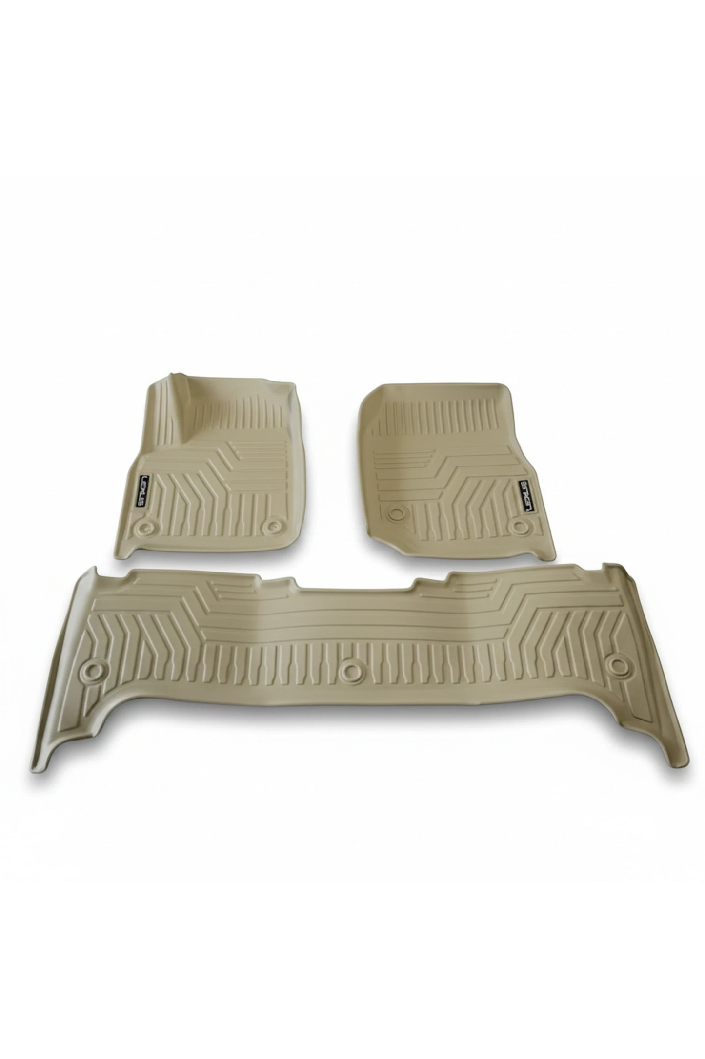 Ninja Cruiser beige 3D floor and cargo mats for 1998-2007 Land Cruiser 100/Lexus LX470. Waterproof, custom fit.