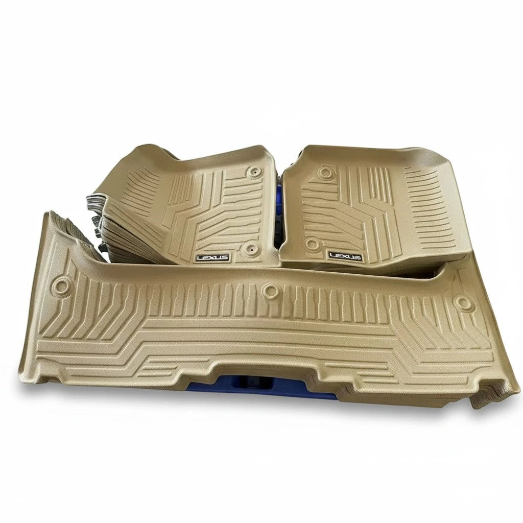 Ninja Cruiser beige 3D floor mats with Lexus logo for Land Cruiser 100 & LX470 (1998-2007)