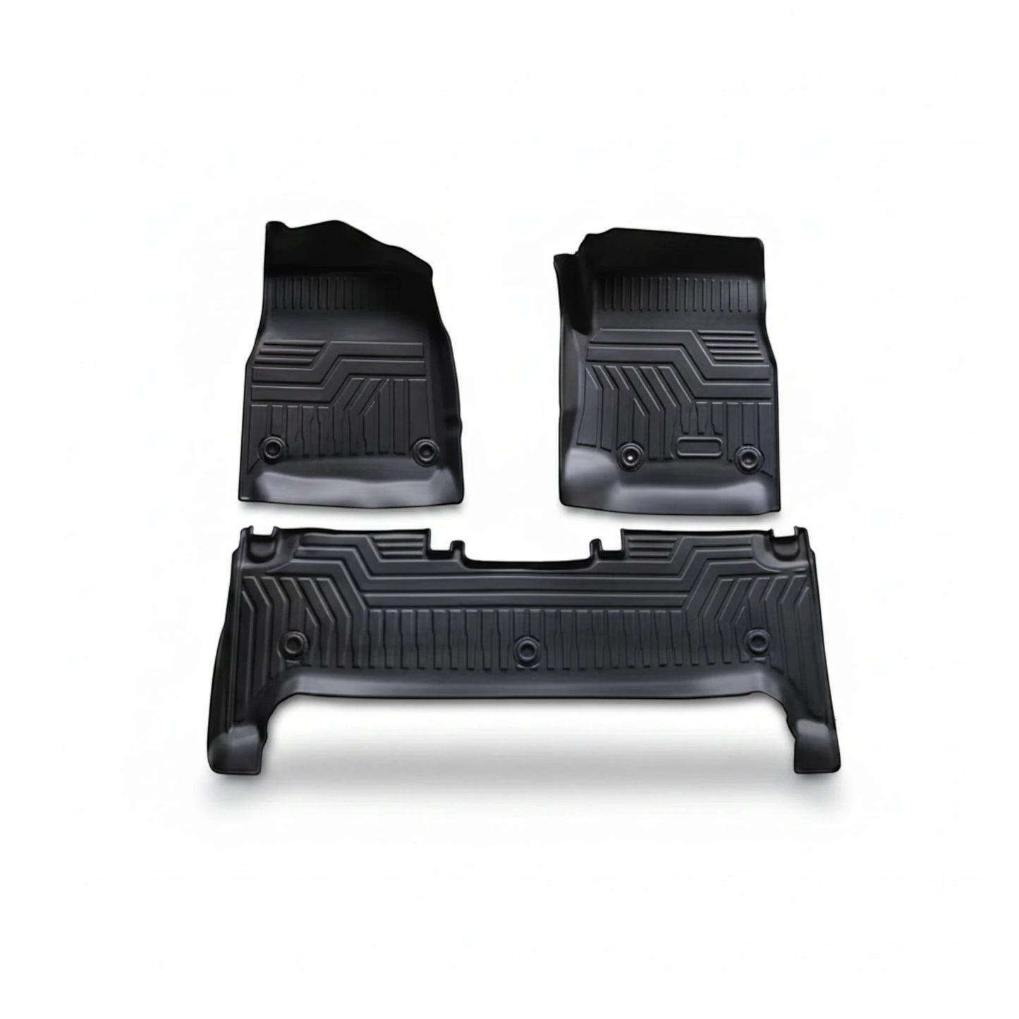 Ninja Cruiser black 3D floor and cargo mats for 1998-2007 Land Cruiser 100/Lexus LX470. Waterproof, custom fit.