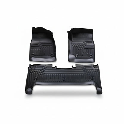 Ninja Cruiser black 3D floor and cargo mats for 1998-2007 Land Cruiser 100/Lexus LX470. Waterproof, custom fit.