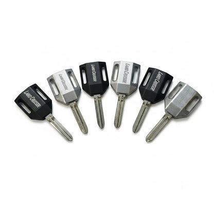 Ninja Cruiser premium metal blank key for Toyota Land Cruiser 70 Series, available in black and silver.