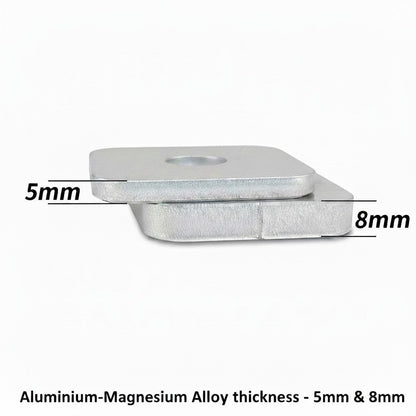 Ninja Cruiser aluminum-magnesium alloy skid plate thickness comparison showing 5mm and 8mm options for LC200