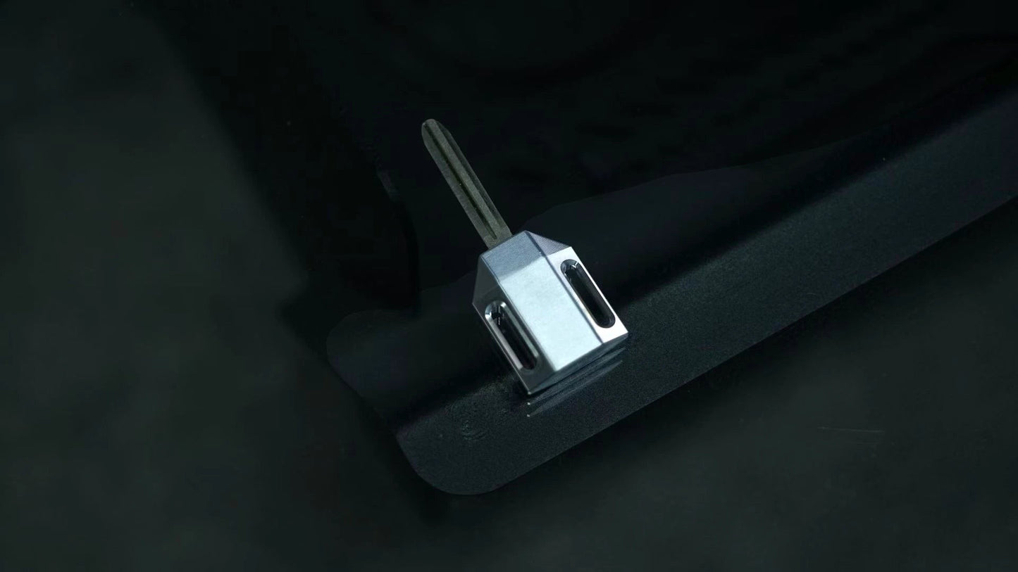 Ninja Cruiser premium metal blank key for LC70 Series Land Cruisers. Silver alloy construction.