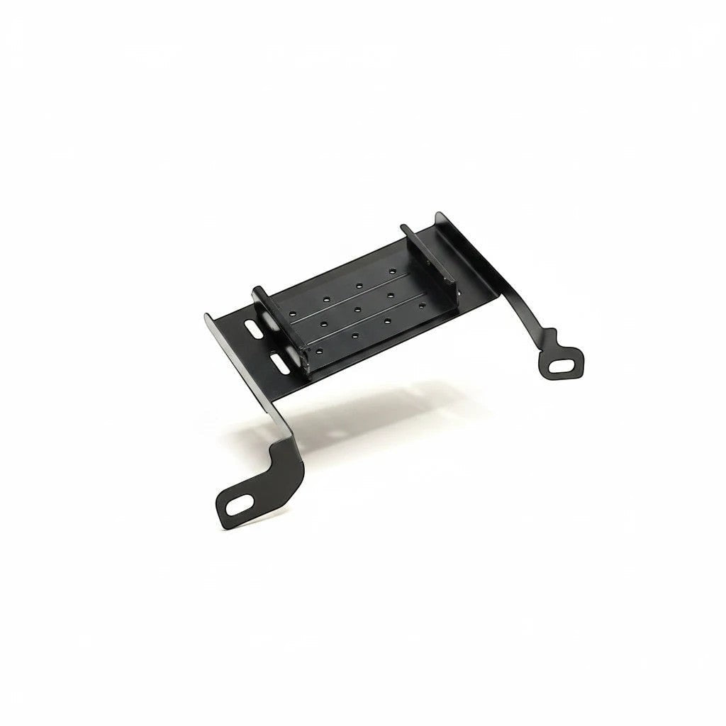Ninja Cruiser LC70 LC76 LC78 LC79 radio seat bracket mount, black metal, adjustable design for secure radio installation.