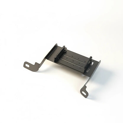 Ninja Cruiser LC70 LC76 LC78 LC79 radio seat bracket mount, black metal, adjustable design for secure radio installation.
