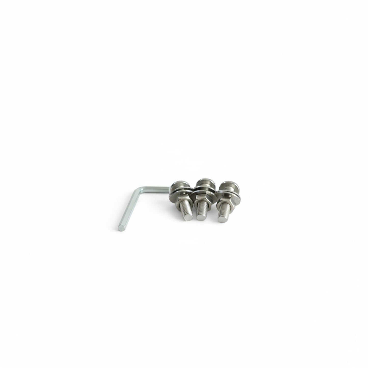 Ninja Cruiser front bumper dual light bracket hardware kit with Allen wrench and three bolts.
