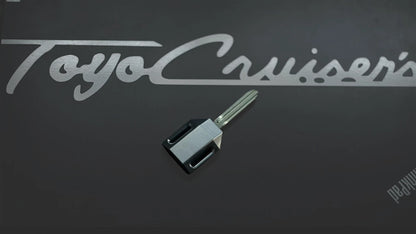 Ninja Cruiser premium metal blank key for Toyota Land Cruiser 70 Series, silver finish.