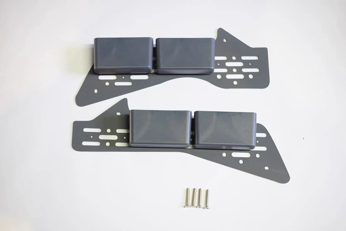 Toyota Land Cruiser 80 Series center console storage panels with 2 pair of dual pockets and mounting hardware and screws