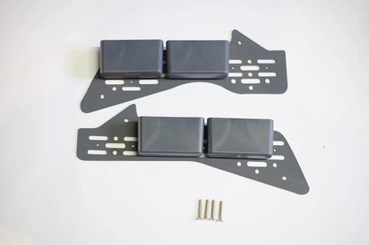 Toyota Land Cruiser 80 Series center console storage panels with 2 pair of dual pockets and mounting hardware and screws