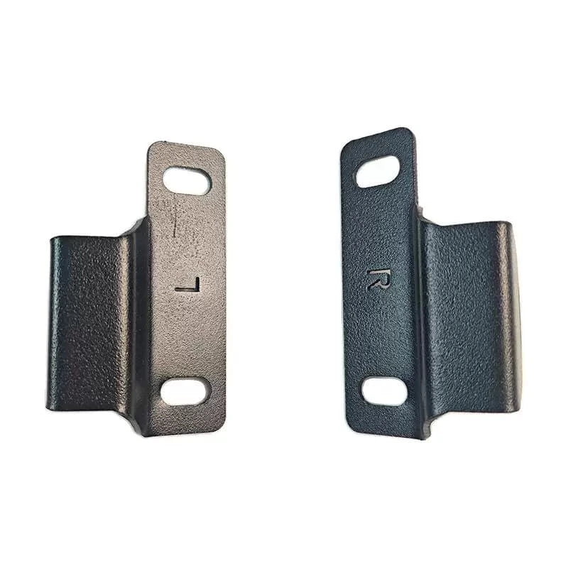 Pair of ditch light brackets for Toyota Land Cruiser 100 Series, CNC-cut 4mm steel with powder coated finish
